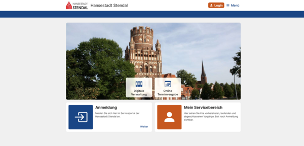 Bürgerportal der Hansestadt Stendal © Screenshot brain-SCC GmbH