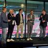 Jan Luther (Leiter Unternehmenskommunikation HSH Soft- und Hardware Vertriebs GmbH), Stephan Hauber (VOIS-Community Manager), Markus Bremkamp (Geschäftsführer ab-data GmbH & Co. KG), Sven Knochmuß (Geschäftsführer HSH Soft- und Hardware Vertriebs GmbH), Sirko Scheffler (Geschäftsführer brain-SCC GmbH) v.l.