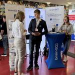 Tobias Steinicke und Leana Richter von der brain-SCC GmbH im Gespräch