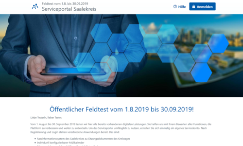 Screenshot 2019 09 17 Startseite Serviceportal Saalekreis ©brain-SCC GmbH