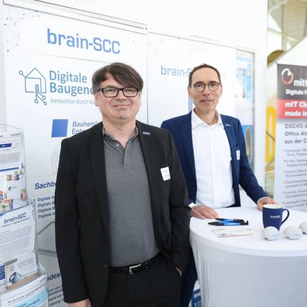 Martin K. Halliger, Thomas Seidel am brain-SCC Stand © Vincent Grätsch